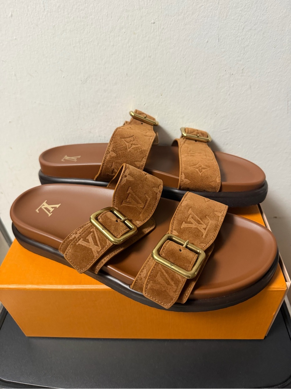 Louis Vuitton LV Monogram Venice Mules Sandals 1AIZV2 Mens LV Size 9 US 10 Brown - Picture 10 of 16